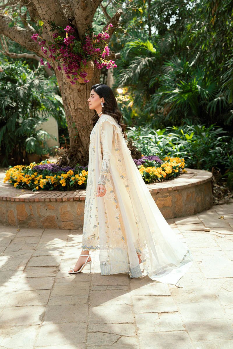 BrandsInn - 3PC LAWN EMBROIDERED SHIRT WITH NET EMBROIDERED DUPATTA AND TROUSER -BI-418