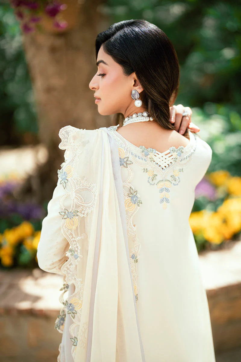 BrandsInn - 3PC LAWN EMBROIDERED SHIRT WITH NET EMBROIDERED DUPATTA AND TROUSER -BI-418