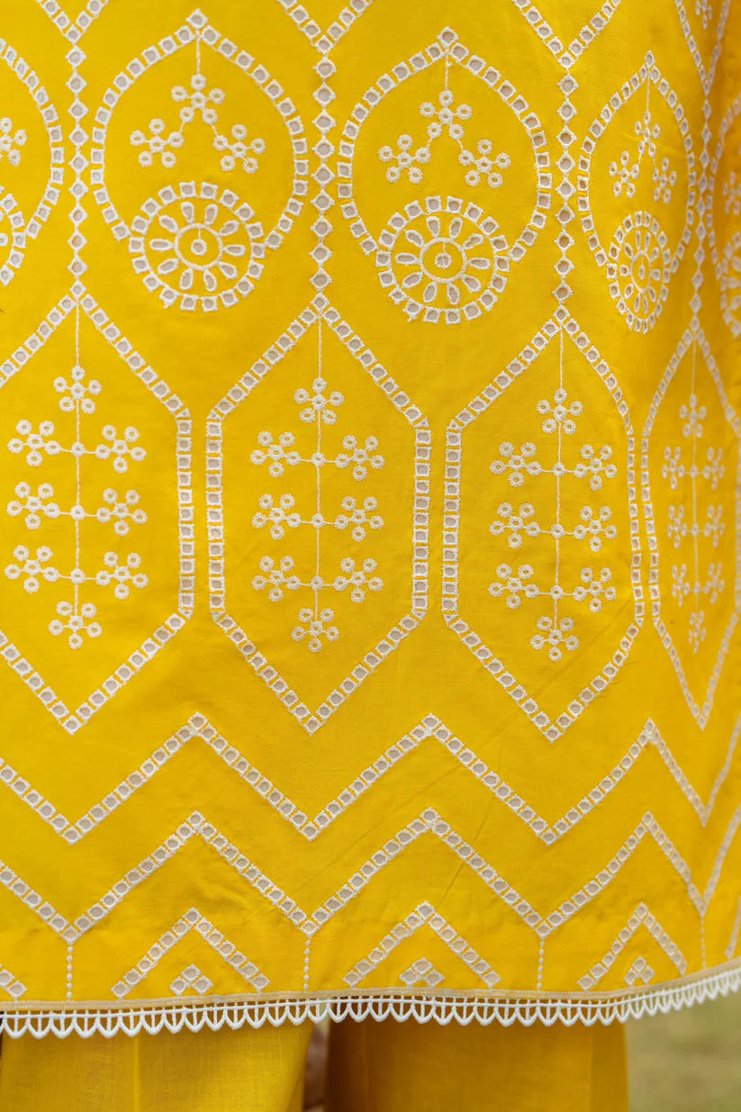 BrandsInn- 3PC LAWN EMBROIDERED SHIRT WITH CHIFFON PRINTED DUPATTA AND TROUSER-BI-403