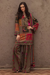 BrandsInn-3PC KHADDAR PRINTED SHIRT WITH KHADDAR PRINTED DUPATTA AND PRINT TROUSER-BI-