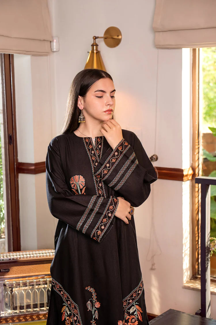 BrandsInn-2PC DHANAK EMBROIDERED SHIRT AND EMBROIDRED TROUSER-BI-132