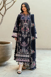 BrandsInn-3PC LAWN EMBROIDERED SHIRT WITH KHADDI NET EMBROIDERED DUPATTA & TROUSER-BI-4826