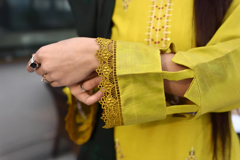 BRANDSINN-3PC KHADDAR CUTWORK EMBROIDERED SHIRT WITH KASHMIRI JACQUARD WOOL SHAWL-BI-4033