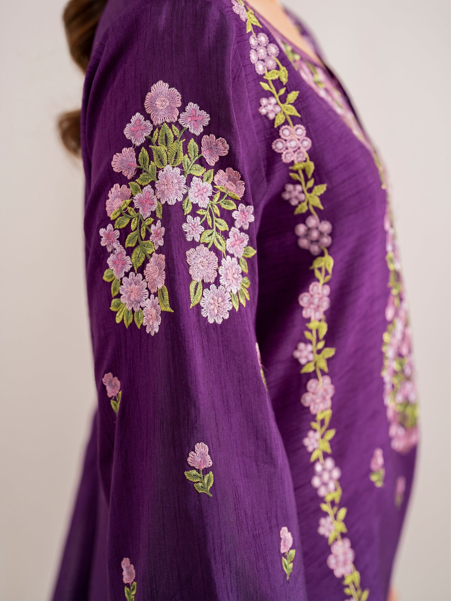 BrandsInn-3PC LAWN EMBROIDERED SHIRT WITH CHIFFON EMBROIDERED DUPATTA AND TROUSER-BI-108