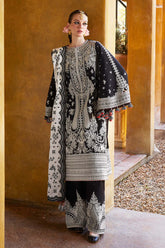 BrandsInn-3PC DHANAK EMBROIDERED SHIRT WITH COTTON NET EMBROIDERED DUPATTA AND EMB TROUSER-BI-4145