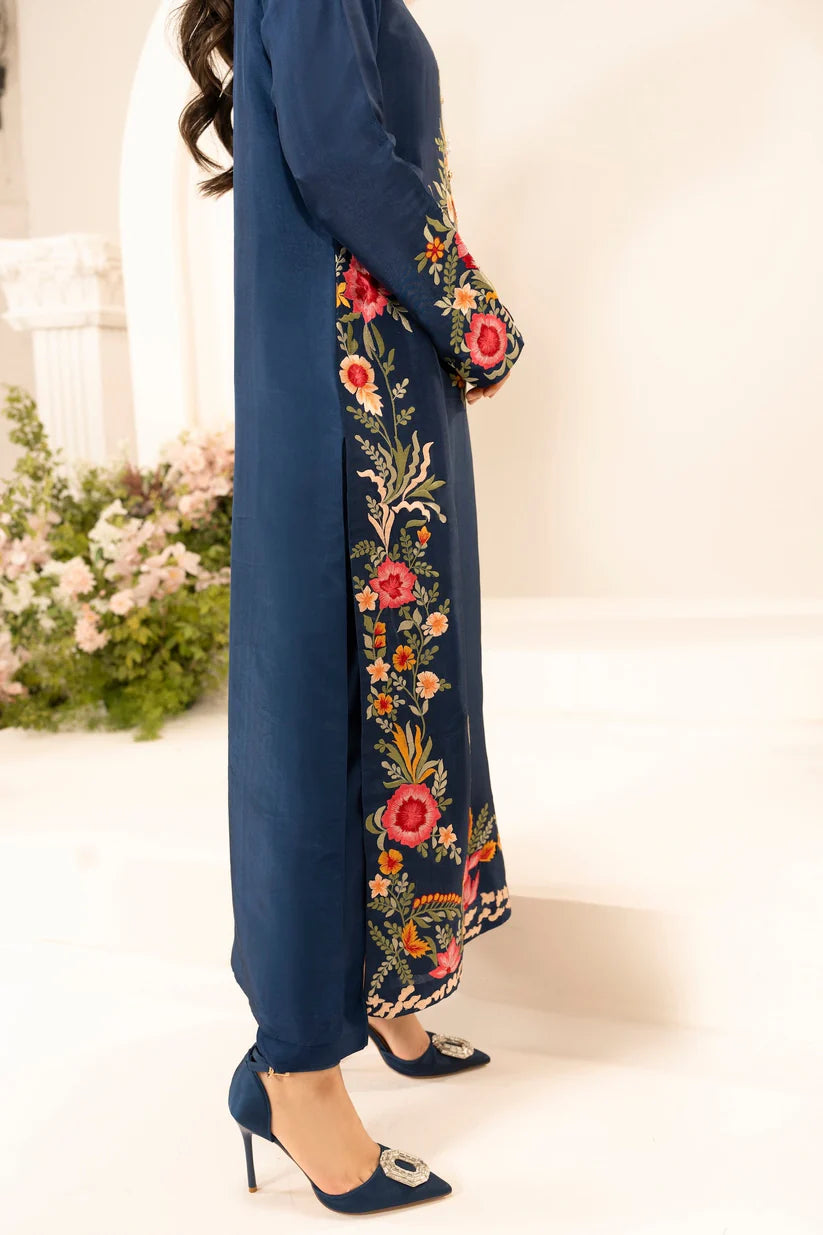 BrandsInn-3PC LAWN EMBROIDERED SHIRT WITH CHIFFON TYE & DYE DUPATTA & TROUSER-BI-379