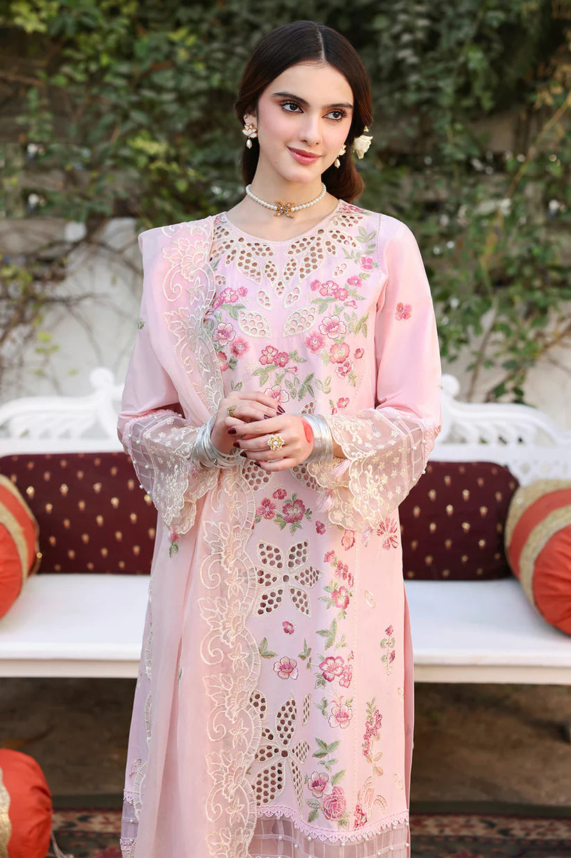 BrandsInn-3PC LAWN EMBROIDERED SHIRT WITH MONARK EMBROIDERED DUAPATTA AND TROUSER-BI-282