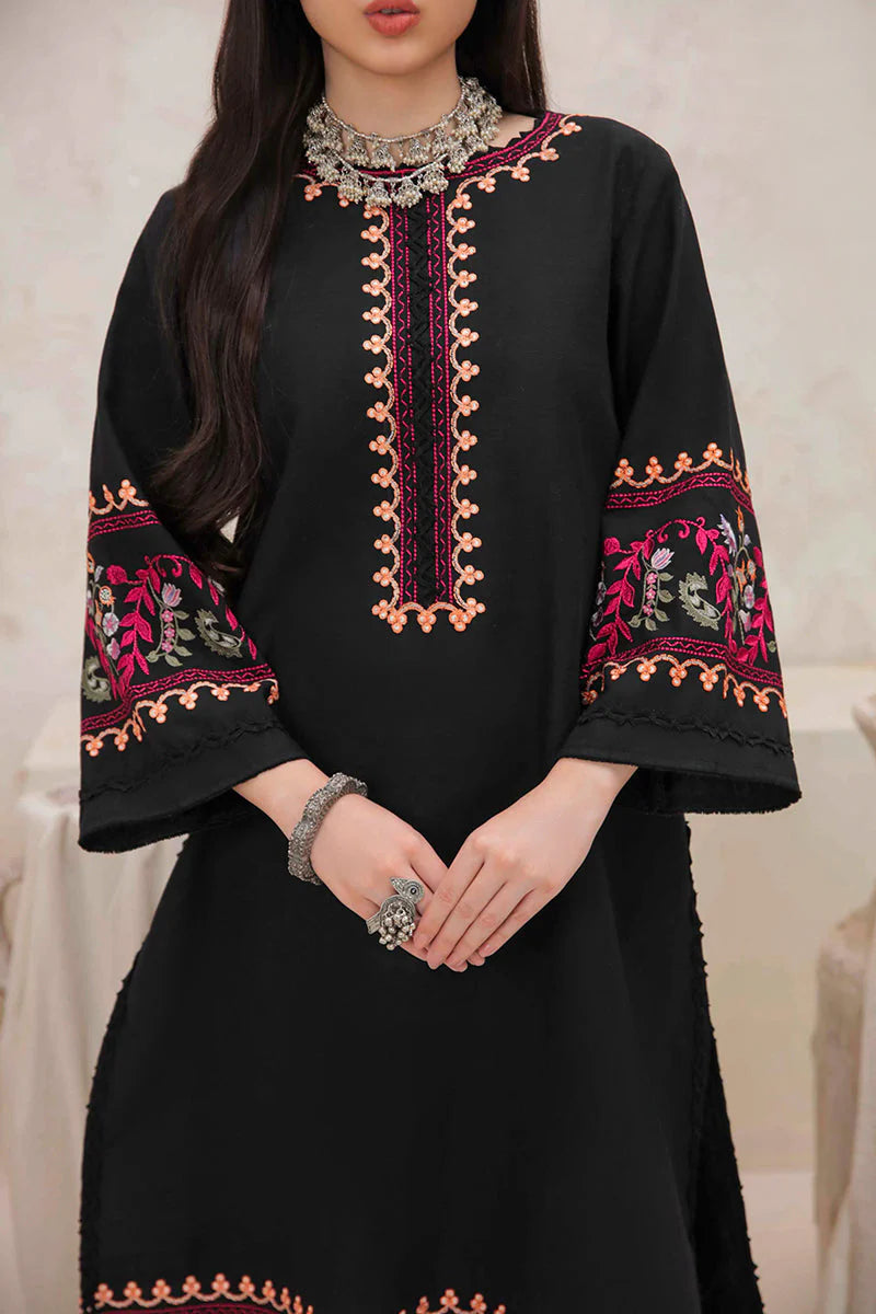 BrandsInn-2PC DHANAK EMBROIDERED SHIRT & EMBROIDERED TROUSER-BI-4144
