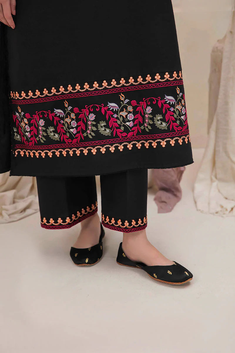 BrandsInn-2PC DHANAK EMBROIDERED SHIRT & EMBROIDERED TROUSER-BI-4144