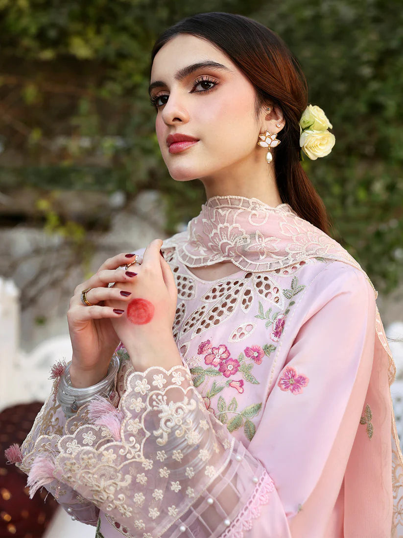 BrandsInn-3PC LAWN EMBROIDERED SHIRT WITH MONARK EMBROIDERED DUAPATTA AND TROUSER-BI-282