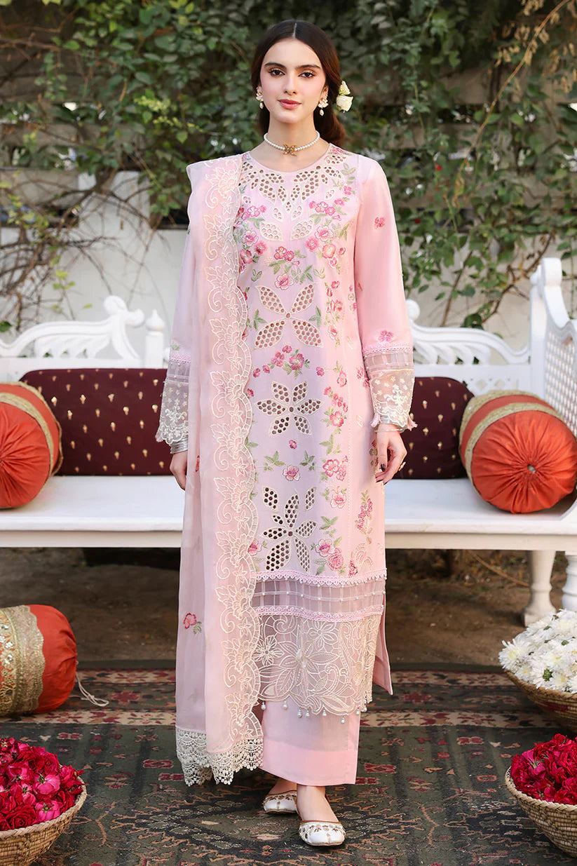 BrandsInn-3PC LAWN EMBROIDERED SHIRT WITH MONARK EMBROIDERED DUAPATTA AND TROUSER-BI-282