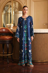 BrandsInn-2PC-SHAMOZE SILK PRINTED SHIRT WITH SILK TROUSER-BI-9015