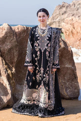 BrandsInn-3PC LAWN EMBROIDERED SHIRT WITH CHIFFOON EMBROIDERED PRINT DUPATTA AND EMB TROUSER-BI-4620