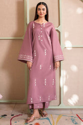 BrandsInn-2PC DHANAK EMBROIDERED SHIRT WITH DHANAK EMBROIDERED TROUSER-BI-103