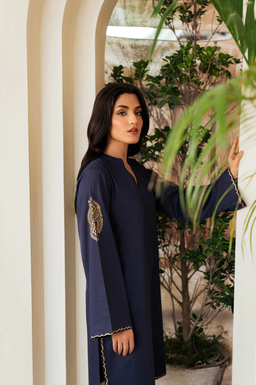 BrandsInn-3PC DHANAK SHIRT WITH WOOL PRINTED SHAWL & TROUSER-BI-4127