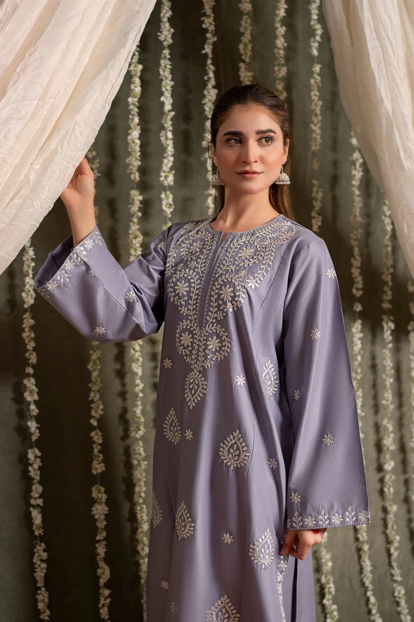 BrandsInn-2PC LAWN EMBROIDRED SHIRT WITH LAWN EMBROIDRED TROUSER-BI-269