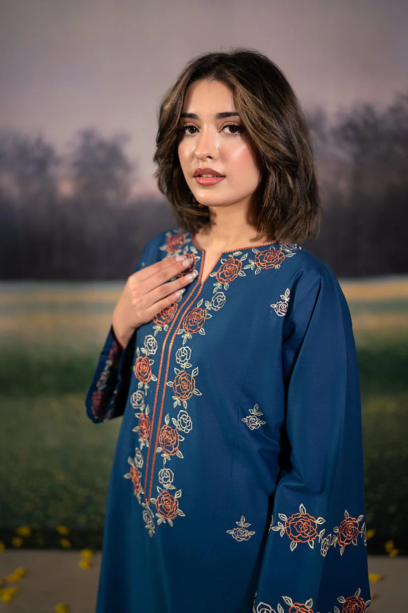 BrandsInn-2PC LAWN EMBROIDRED SHIRT WITH LAWN EMBROIDRED TROUSER-BI-264
