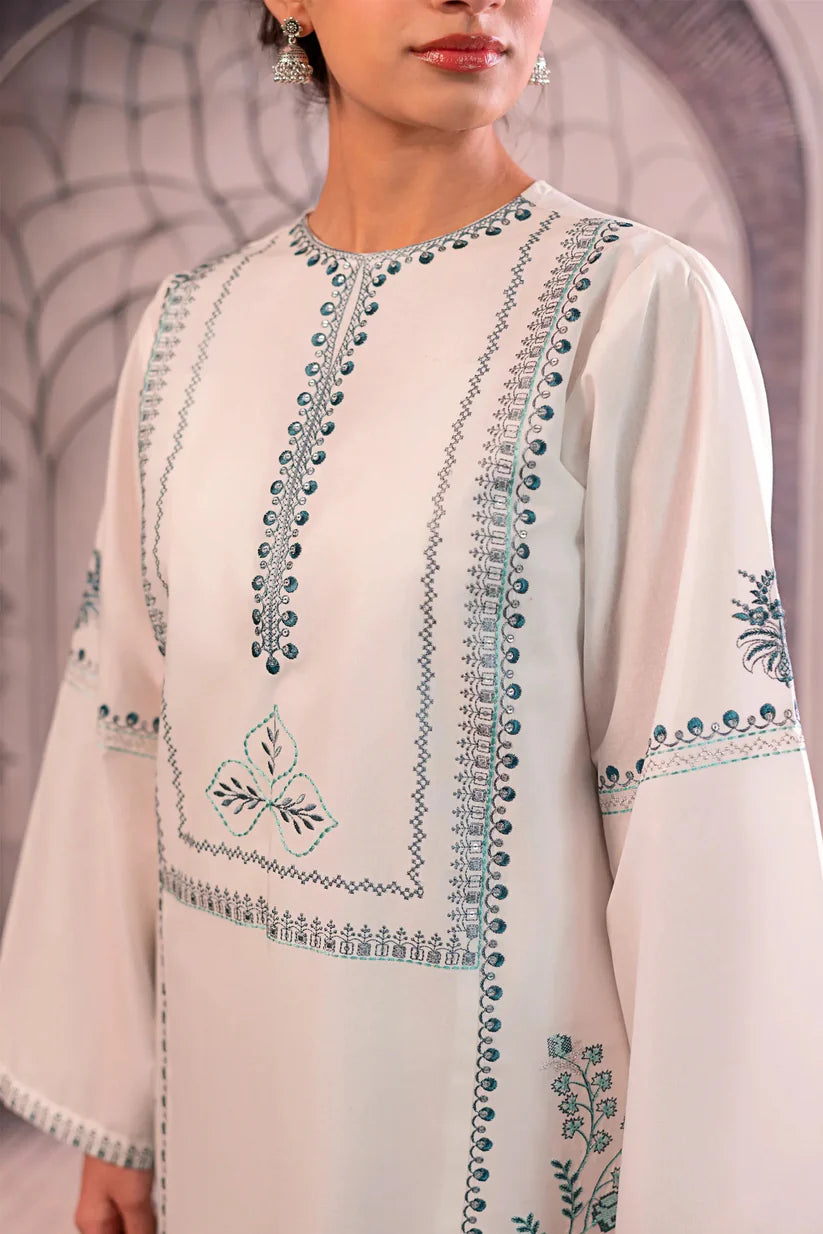 BrandsInn-3PC LAWN EMBROIDERED SHIRT WITH MONARK PRINTED DUPATTA AND EMB TROUSER -BI-392