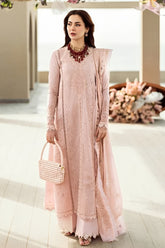 BrandsInn-3PC LAWN CHIKAANKARI EMBROIDERED SHIRT WITH KHAADI NET EMBROIDERED DUPATTA AND TROUSER -BI-4727