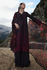 BrandsInn-3PC LAWN EMBROIDERED SHIRT WITH CHIFFON PRINTED DUPATTA AND TROUSER-BI-4543