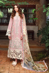 BrandsInn-3PC LAWN EMBROIDERED SHIRT WITH SILK PRINTED DUPATTA AND TROUSER-BI-4901