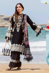 BrandsInn-3PC LAWN EMBROIDERED SHIRT WITH CHIFFON PRINTED DUPATTA AND EMB TROUSER-BI-4697