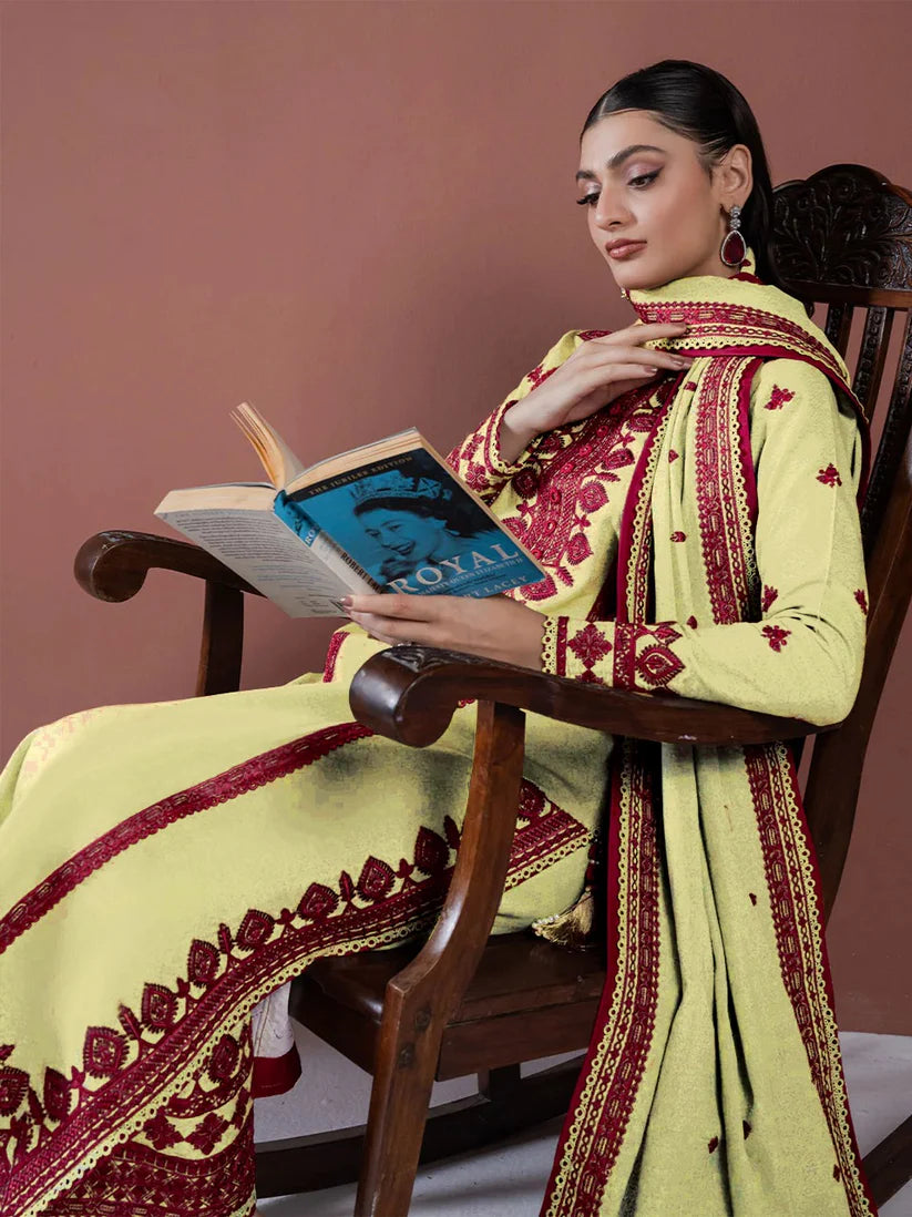 BrandsInn-3PC LAWN EMBROIDERED SHIRT WITH LAWN EMBROIDERED DUPATTA AND LAWN TROUSER-BI-369