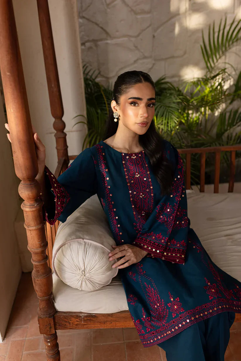 BrandsInn-2PC SEQUIN LAWN EMBROIDERED SHIRT WITH SEQUIN LAWN EMBROIDERED TROUSER-BI-202