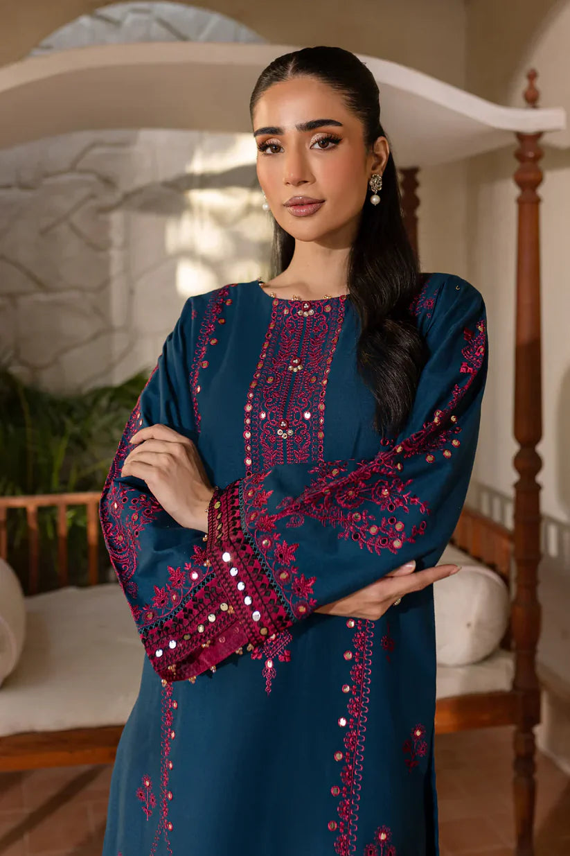 BrandsInn-2PC SEQUIN LAWN EMBROIDERED SHIRT WITH SEQUIN LAWN EMBROIDERED TROUSER-BI-202