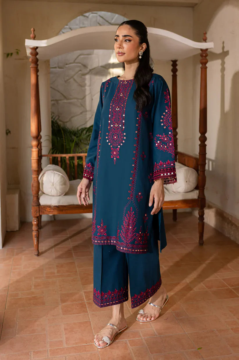 BrandsInn-2PC SEQUIN LAWN EMBROIDERED SHIRT WITH SEQUIN LAWN EMBROIDERED TROUSER-BI-202