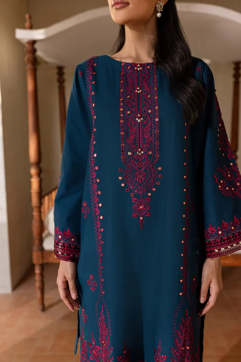 BrandsInn-2PC SEQUIN LAWN EMBROIDERED SHIRT WITH SEQUIN LAWN EMBROIDERED TROUSER-BI-202