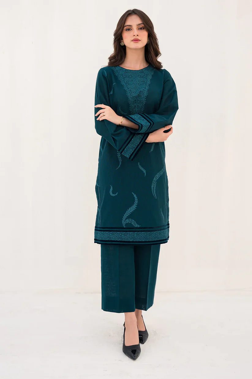 BrandsInn- 2PC -DHANAK HEAVY EMBROIDERED WITH HEAVY EMBROIDERED SLEEVES-BI-4190