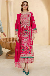 BrandsInn-3PC LAWN LASER EMBROIDERED SHIRT WITH LAWN LASER EMBROIDERED READY TO WEAR DUPATTA-BI-135