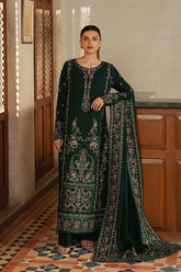 BrandsInn-3PC KARANDI EMBROIDERED SHIRT WITH KARANDI EMB SHAWL AND TROUSER-BI-5195