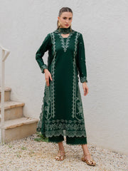 BrandsInn-3PC LAWN EMBROIDERED SHIRT WITH CHIFFON EMBROIDERED DUPATTA AND TROUSER-BI-4827
