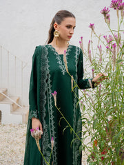 BrandsInn-3PC LAWN EMBROIDERED SHIRT WITH CHIFFON EMBROIDERED DUPATTA AND TROUSER-BI-4827