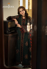 BrandsInn-3PC DHANAK EMBROIDERED SHIRT WITH DHANAK EMBROIDERED SHAWL AND TROUSER-BI-5206