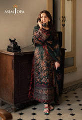 BrandsInn-3PC DHANAK EMBROIDERED SHIRT WITH DHANAK EMBROIDERED SHAWL AND TROUSER-BI-5206