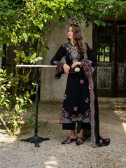 BrandsInn-3PC LAWN EMBROIDERED SHIRT WITH KHADDI NET EMBROIDERED DUPATTA AND TROUSER-BI-4852