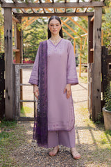BrandsInn-3PIECE LAWN EMBROIDERED SHIRT WITH CHIFFON PRINTED DUPATTA AND TROUSER-BI-4856