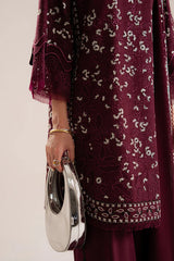BrandsInn-3PC LAWN LASER WORK EMBROIDERED SHIRT WITH KHADDI NET EMBROIDERED DUPATTA AND TROUSER-BI-4666
