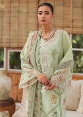 BrandsInn-3PC LAWN CHIKAANKARI EMBROIDERED SHIRT WITH CHIFOON PRINTED DUPATTA AND EMB TROUSER-BI-4748