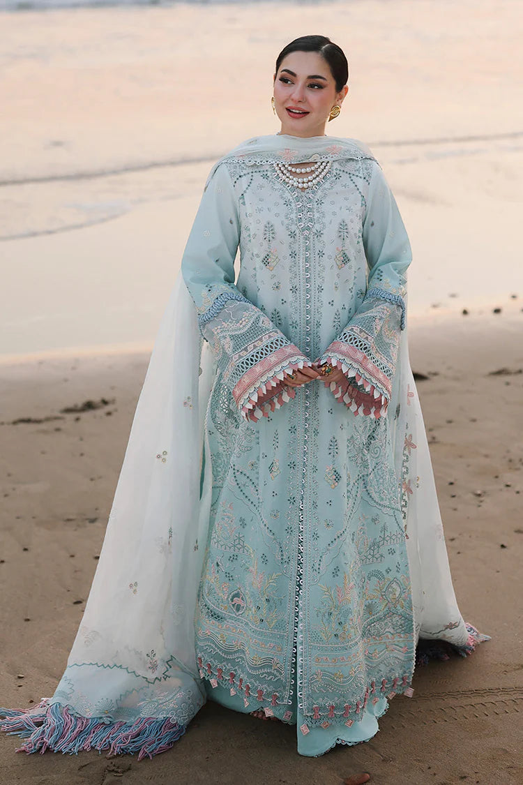 BrandsInn-3PC LAWN CHIKANKAARI EMBROIDERED SHIRT WITH KHAADI NET EMBROIDERED DUPATTA AND TROUSER-BI-4789