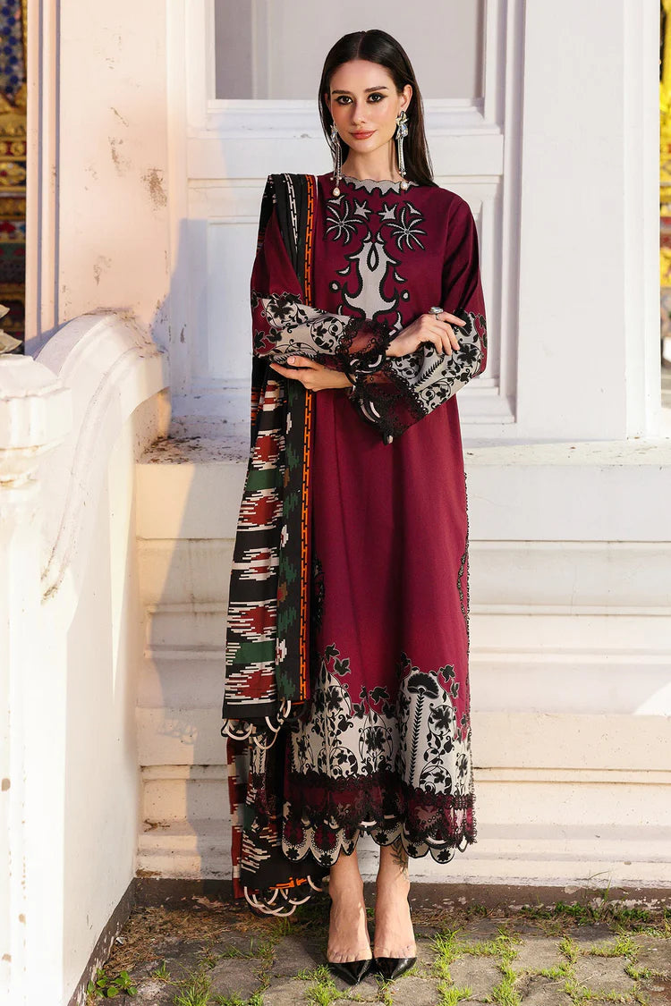BrandsInn-3PC KHADDAR PRINTED SHIRT WITH KHADDAR PRINTED DUPATTA AND PRINT TROUSER-BI-