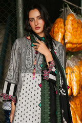 BrandsInn-3PC KHADDAR PRINTED SHIRT WITH KHADDAR PRINTED DUPATTA AND PRINT TROUSER-BI-