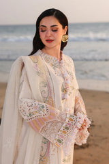 BrandsInn-3PC LAWN CHIKANKAARI EMBROIDERED SHIRT WITH KHAADI NET EMBROIDERED DUPATTA AND TROUSER -BI-4792