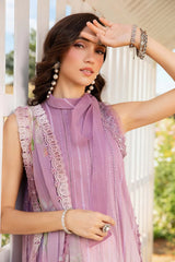 BrandsInn-3PC LAWN PRINTED EMB SHIRT WITH CHIFFON PRINT DUPATTA AND PRINT TROUSER-BI-2511