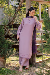 BrandsInn-3PIECE LAWN EMBROIDERED SHIRT WITH CHIFFON PRINTED DUPATTA AND TROUSER-BI-4856