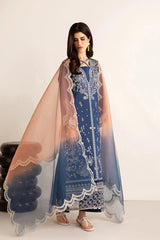 BrandsInn-3PC LAWN EMBROIDERED SHIRT WITH ORGANZA TYE&DYE EMB DUPATTA AND TROUSER-BI-4894