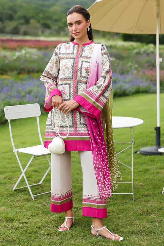 BrandsInn-3PC KHADDAR PRINTED SHIRT WITH KHADDAR PRINTED DUPATTA AND PRINTED TROUSER-BI-2625